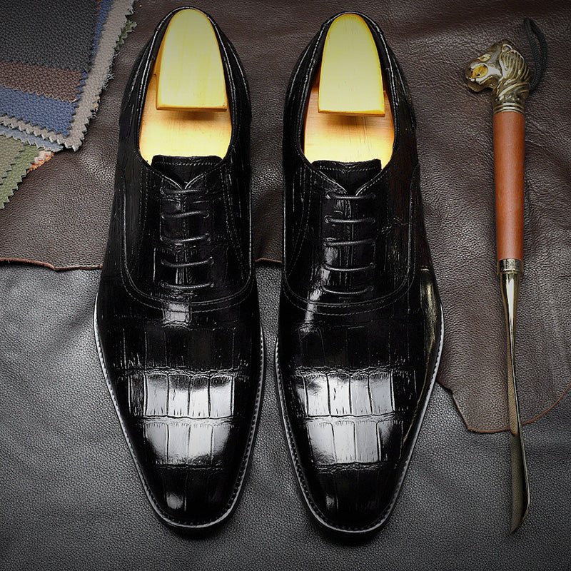 Formelle Herre Sko Vintage Luksus Oxford Kjole - Svart