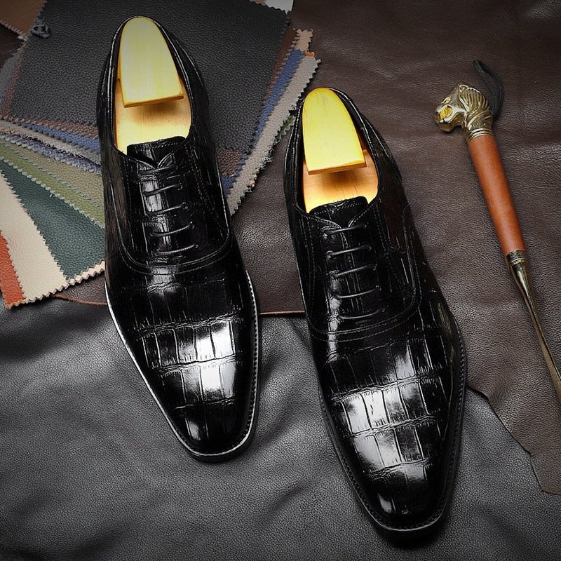 Formelle Herre Sko Vintage Luksus Oxford Kjole - Svart