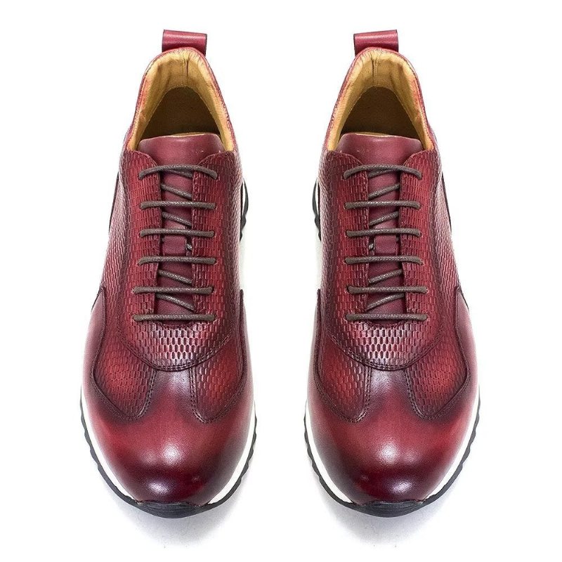 Fritidssko Herre Cow Leather Elegance - Rød