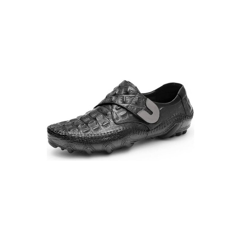 Fritidssko Herre Vintage Oxford Leather Casual Sko - Svart