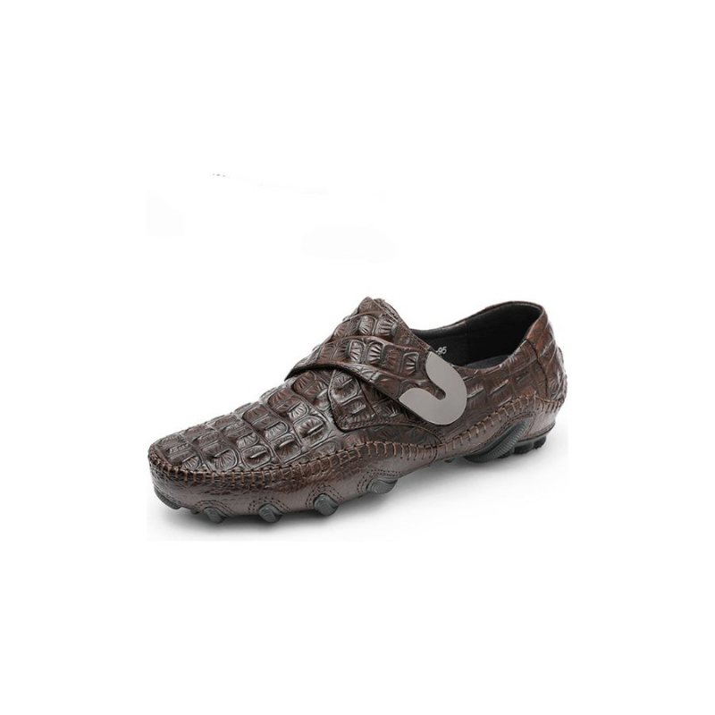 Fritidssko Herre Vintage Oxford Leather Casual Sko - Kaffe