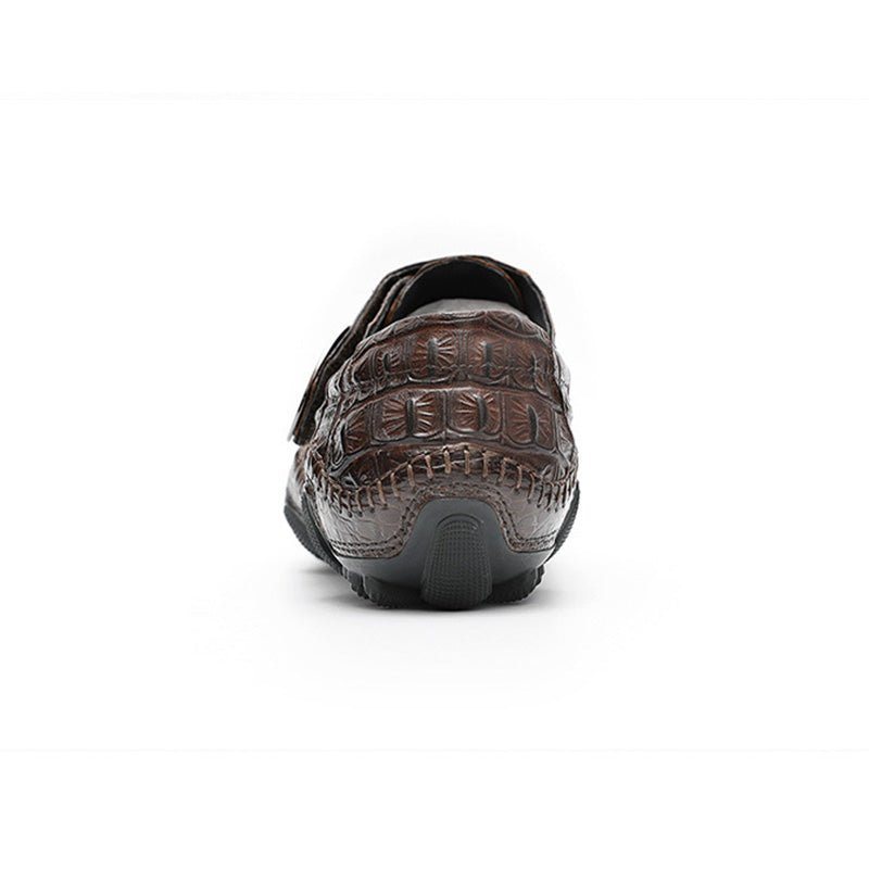 Fritidssko Herre Vintage Oxford Leather Casual Sko - Kaffe