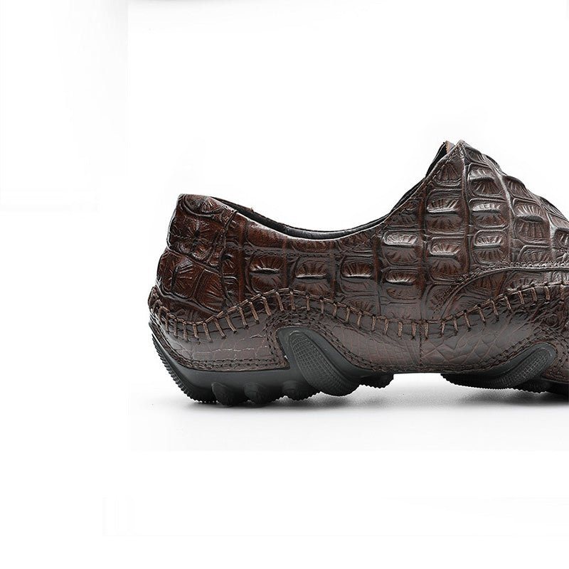 Fritidssko Herre Vintage Oxford Leather Casual Sko - Kaffe