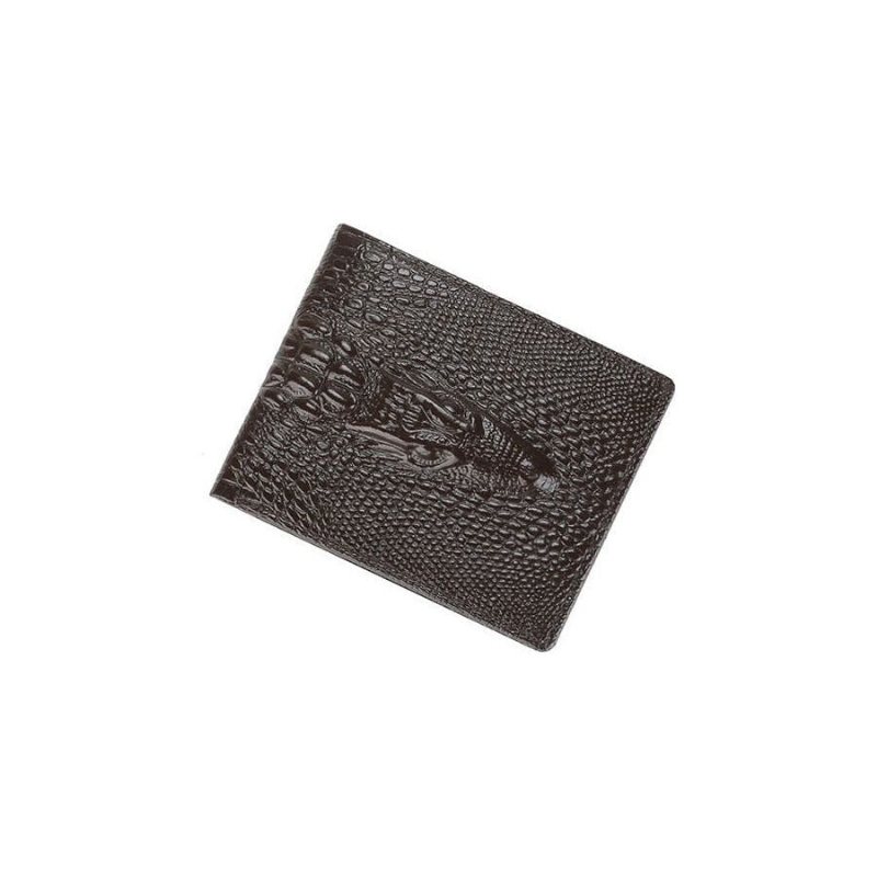 Herre Lommebøker Luksus Krokodilleskinn Vintage Kortholder Veske - Kaffe Short