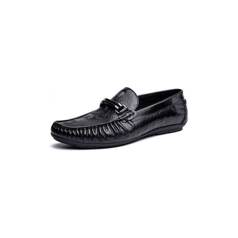 Loafers Herre Luxury Croctex Leather Brogue - Svart