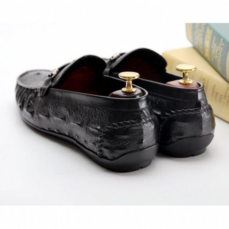 Loafers Herre Luxury Croctex Leather Brogue - Svart