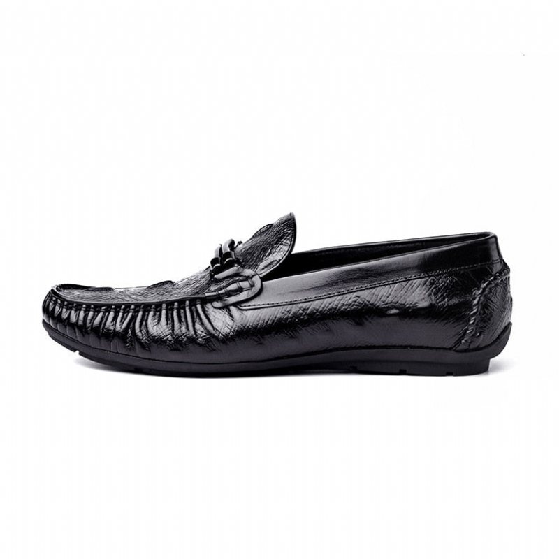 Loafers Herre Luxury Croctex Leather Brogue - Svart