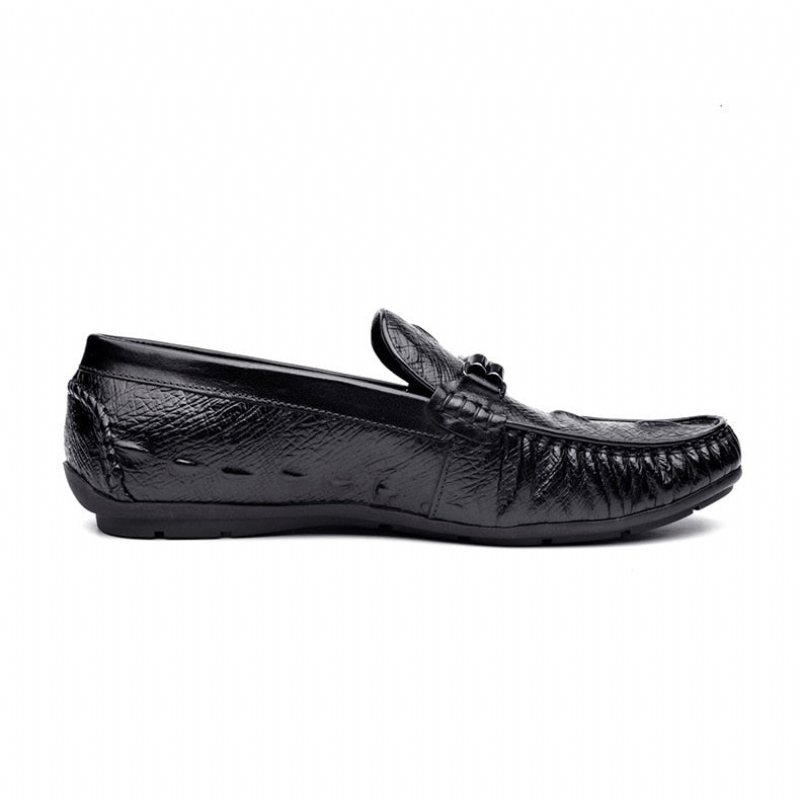 Loafers Herre Luxury Croctex Leather Brogue - Svart