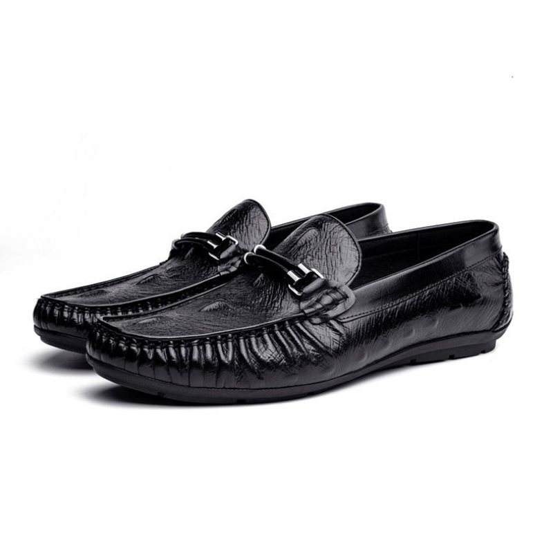Loafers Herre Luxury Croctex Leather Brogue - Svart