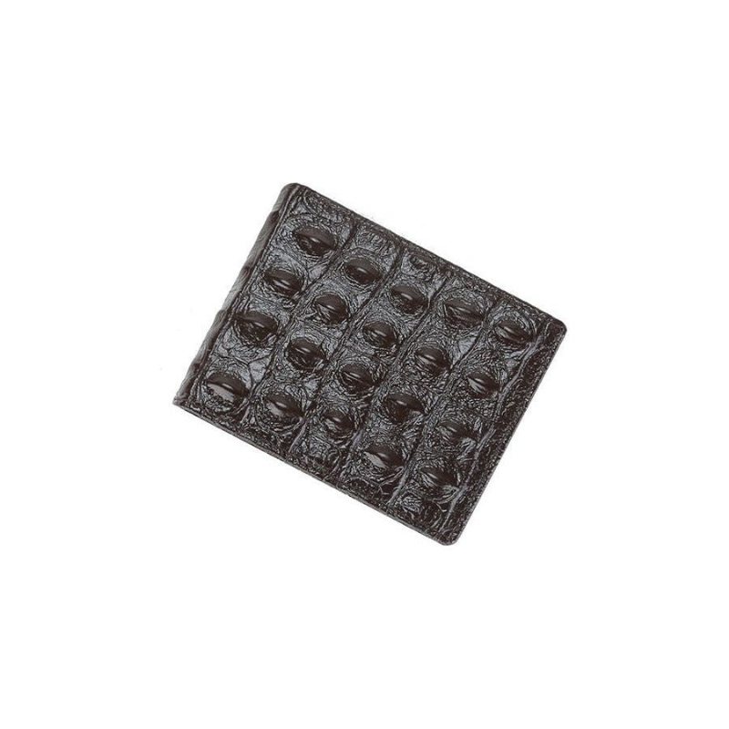 Lommebok Herre Vintage Med Glidelåskortholder I Skinn - Kaffe