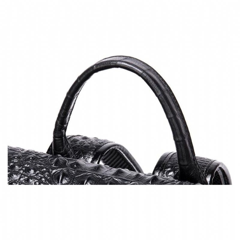 Ryggsekker Herre Vintage Chic Alligator Leather Tech Reiseryggsekk - Svart